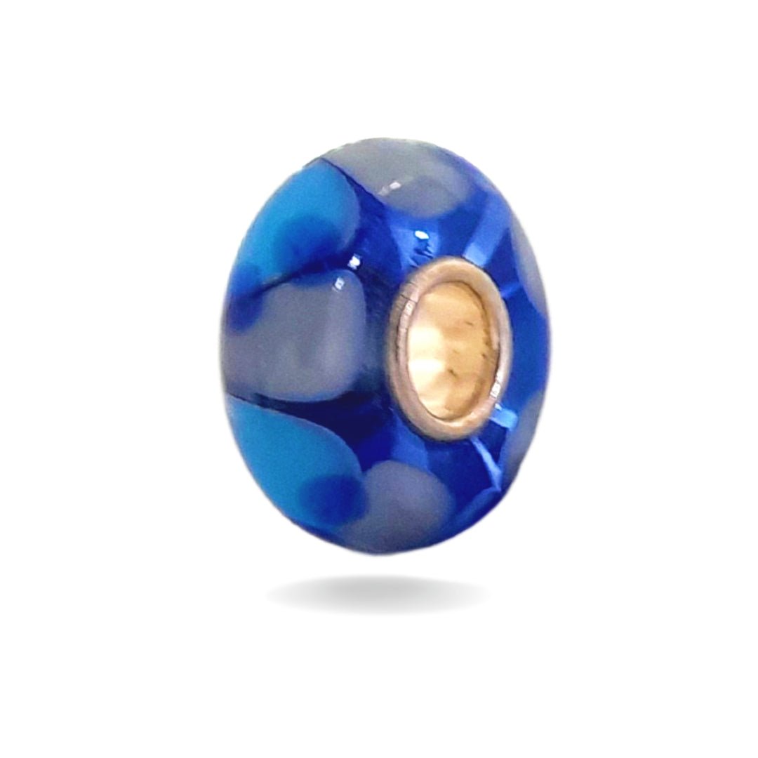 Blue Transparent Bead with Dots Universal Unique Bead #1412 - Mu Shop