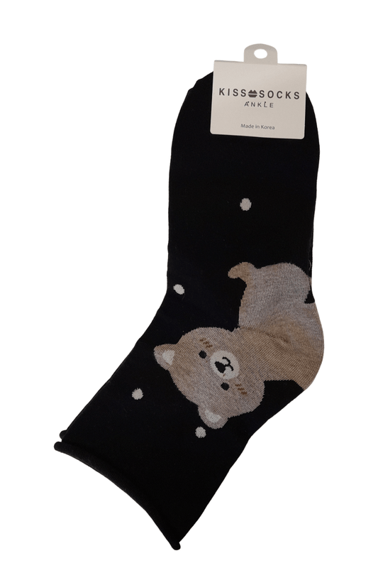 Brown Bear Adult Crew Socks - Mu Shop