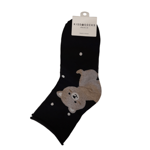 Brown Bear Adult Crew Socks - Mu Shop