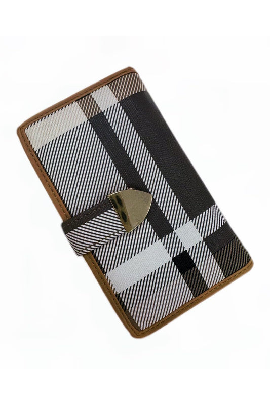 Brown Chess Flap Wallet - Mu Shop