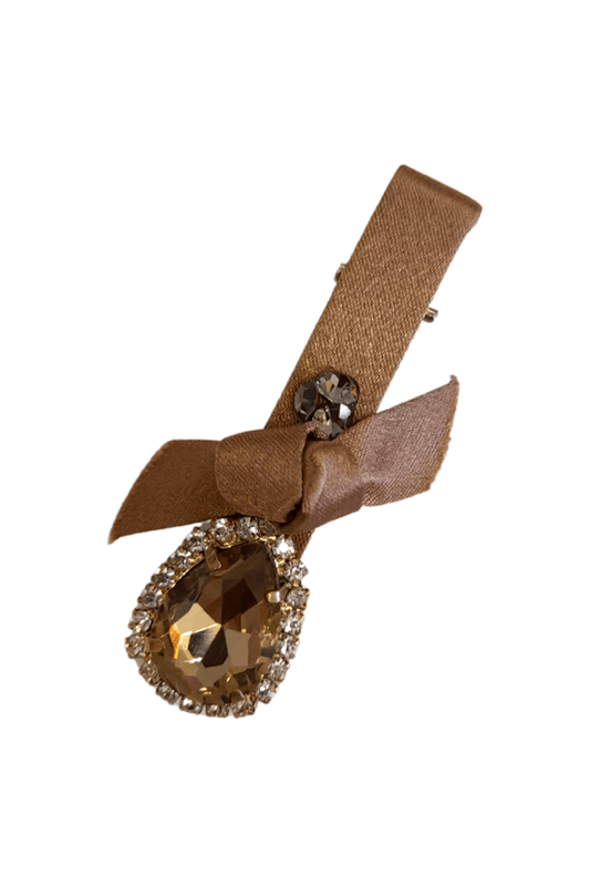 Brown Jewel Hair Pin - Mu Shop