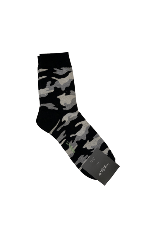 Camo Adult Crew Socks - Black - Mu Shop