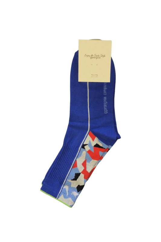 Camo Adult Crew Socks - Blue - Mu Shop