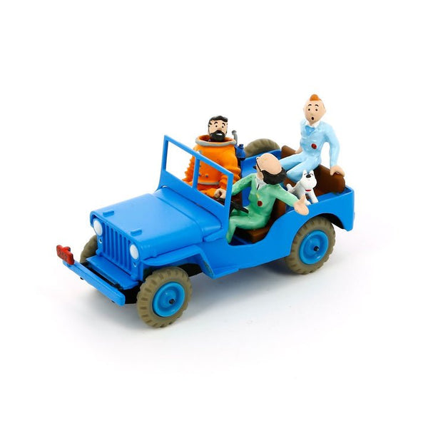 Cars & Planes - Tintin - Tintin Transport - Blue jeep Destination Moon - Mu Shop