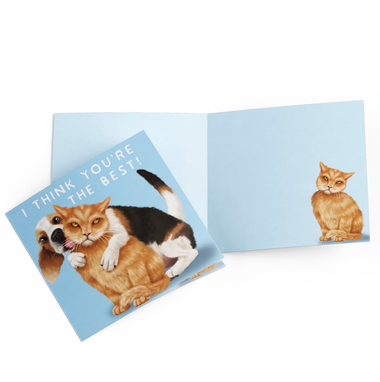 Cat Dog Greeting Card - Mu Shop