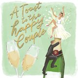 Champagne Happy Couple Greeting Card - Mu Shop