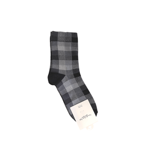 Checkered Adult Crew Socks - Black - Mu Shop