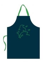 CHILD APRON – GREEN EMBROIDERY - Mu Shop