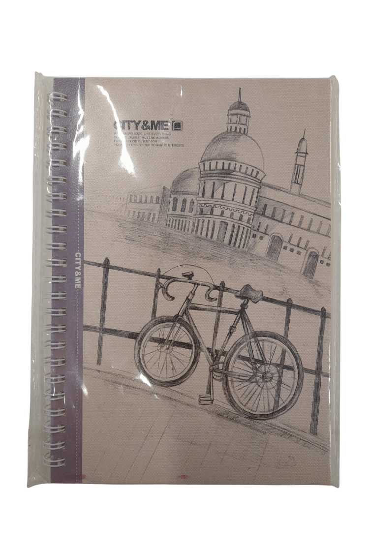 City & Me Notebook (145 x 210 mm) - Purple - Mu Shop