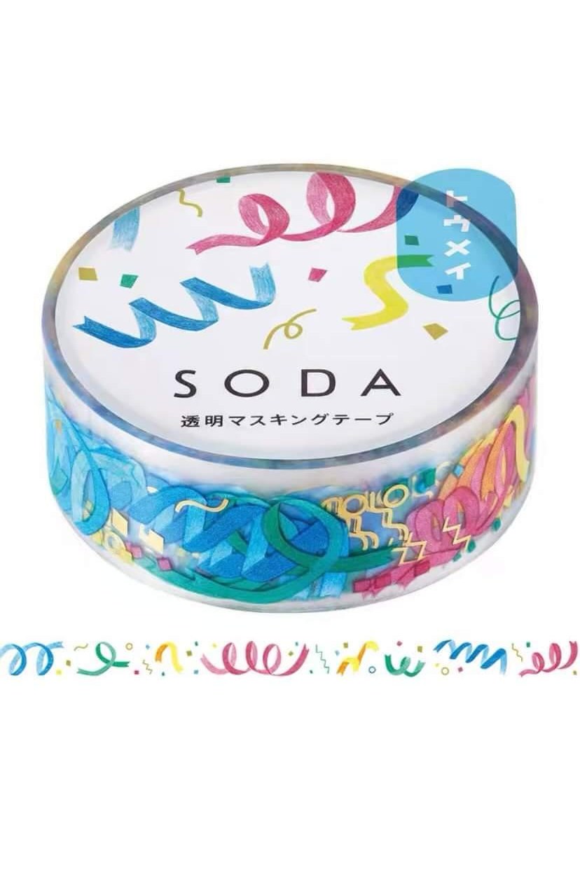 Masking Ribbon Coloured ribbon Transparent Masking Tape - Hitotoki - Mu Shop