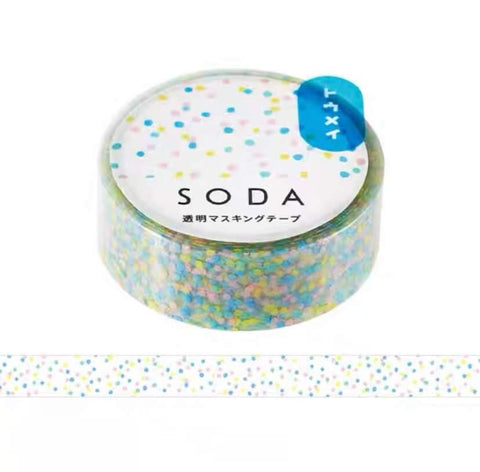 Colourful dots Transparent Masking Tape - Mu Shop