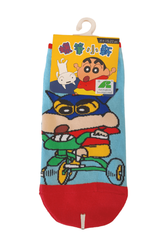 Crayon Shin-chan Kids Ankle Socks - Light Blue (L)9~10 - Mu Shop