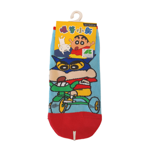 Crayon Shin-chan Kids Ankle Socks - Light Blue (L)9~10 - Mu Shop