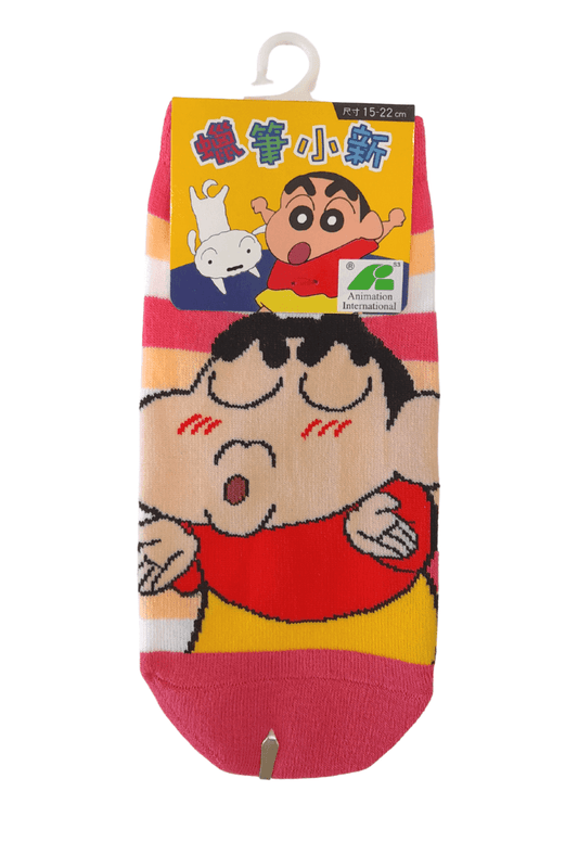 Crayon Shin-chan Kids Ankle Socks - Pink (L)9~10 - Mu Shop