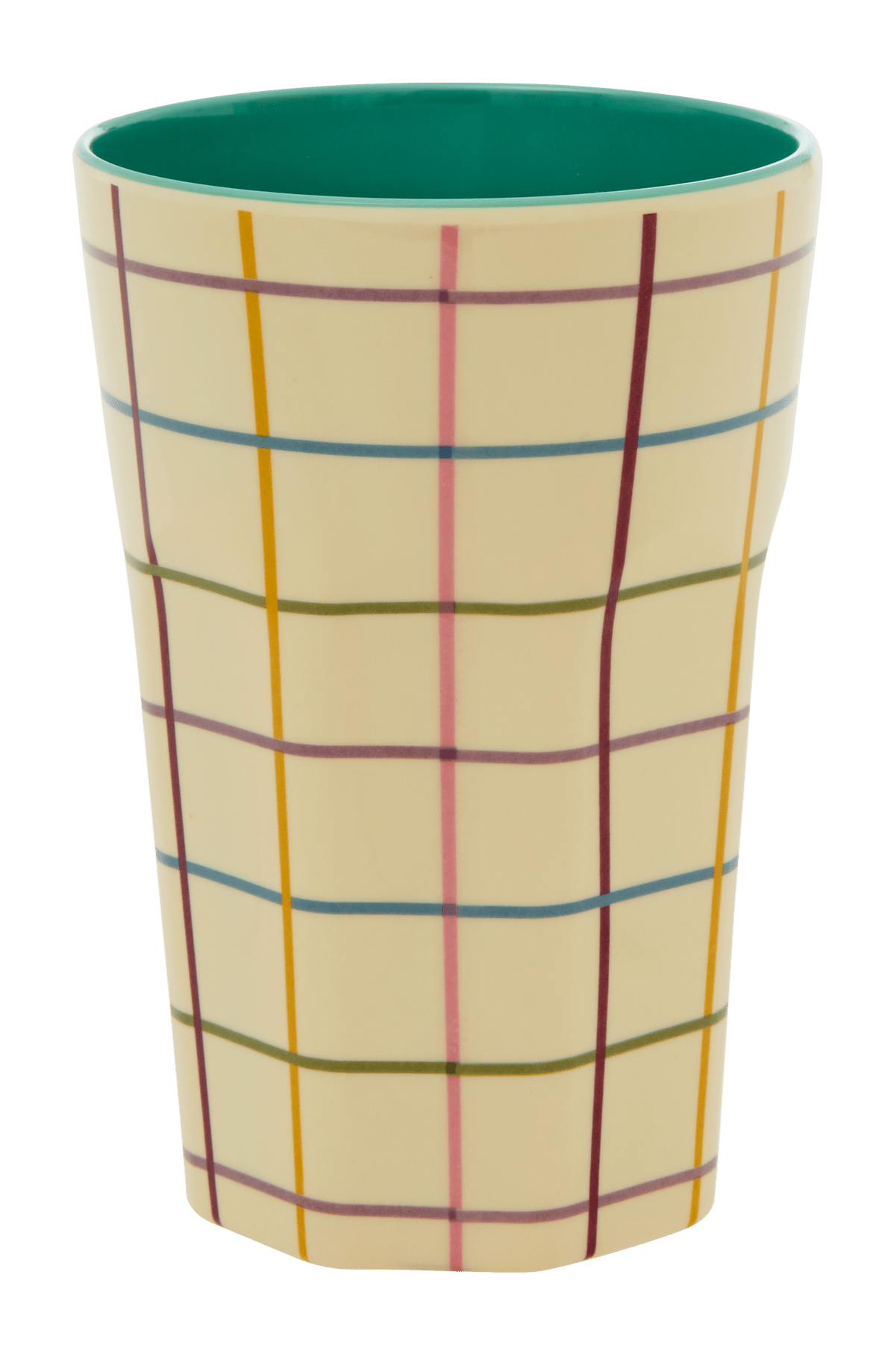 Cream Stripe Print - Tall Melamine Cup - Mu Shop