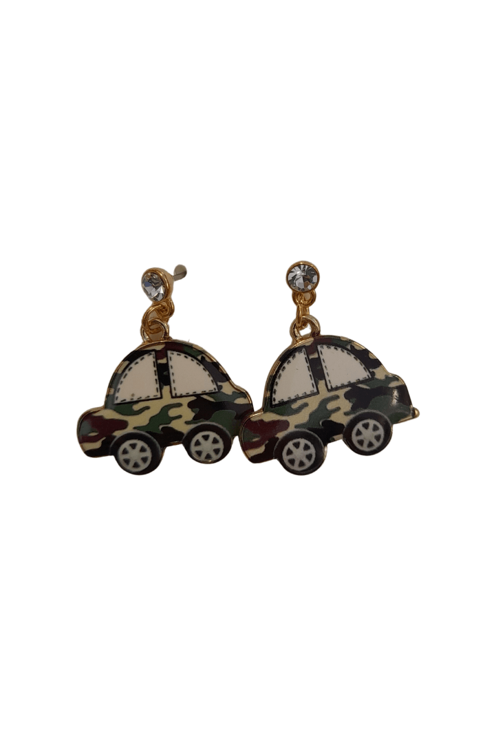 Cute Camo Car Earring - Mu Shop