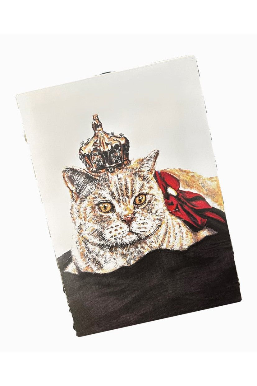 Cute Cat with a Crown Print - Mu Shop