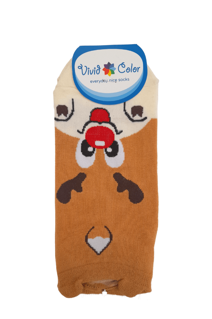 Cute Deer Ankle Socks - Brown - Mu Shop