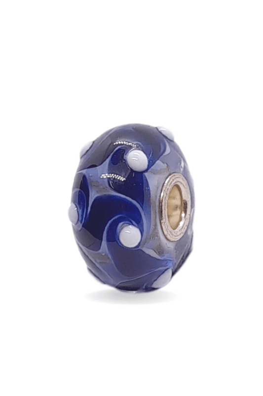 Dark Blue Pattern Unique Bead #1100 - Mu Shop