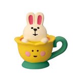 Decole Concombre Figurine - Alice In Wonderland - Teacup Rabbit Yellow - Mu Shop