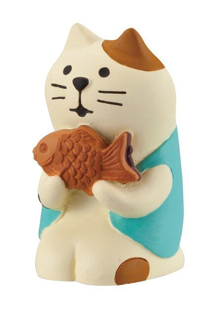 Decole Concombre Figurine - Cat and Fish - Mu Shop