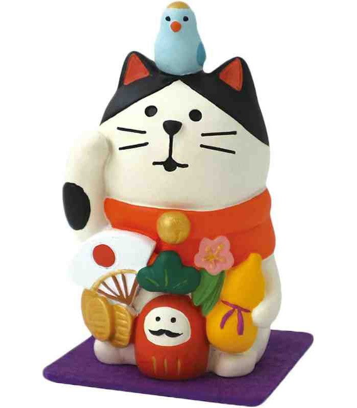 Decole Concombre Figurine- Fuku Mono - Wanfu Lucky Cat - Mu Shop