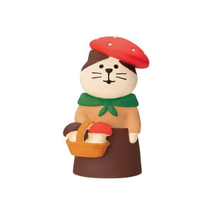 Decole Concombre Figurine - Mushroom Forest - Mushroom Girl Cat - Mu Shop