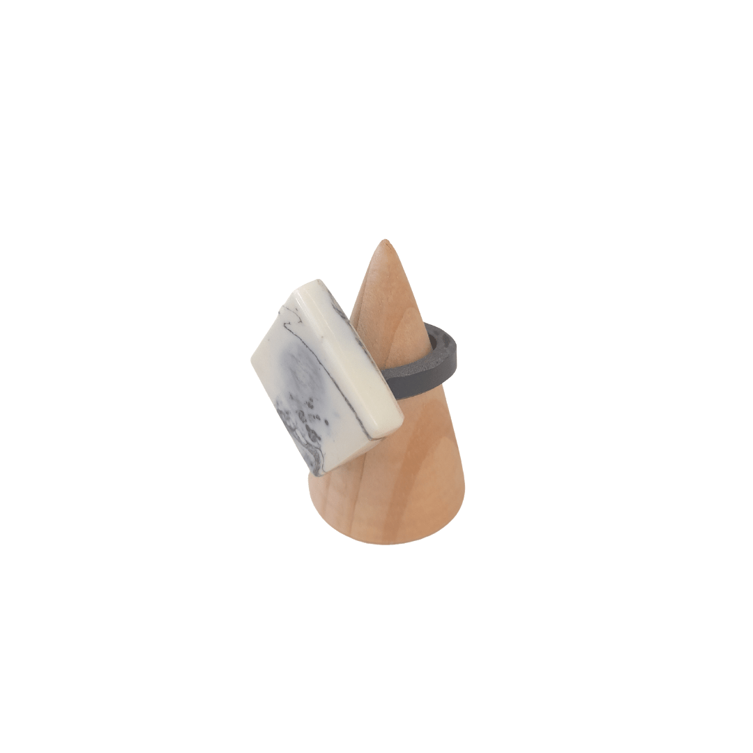 Diamond Marble Resin Ring - Mu Shop