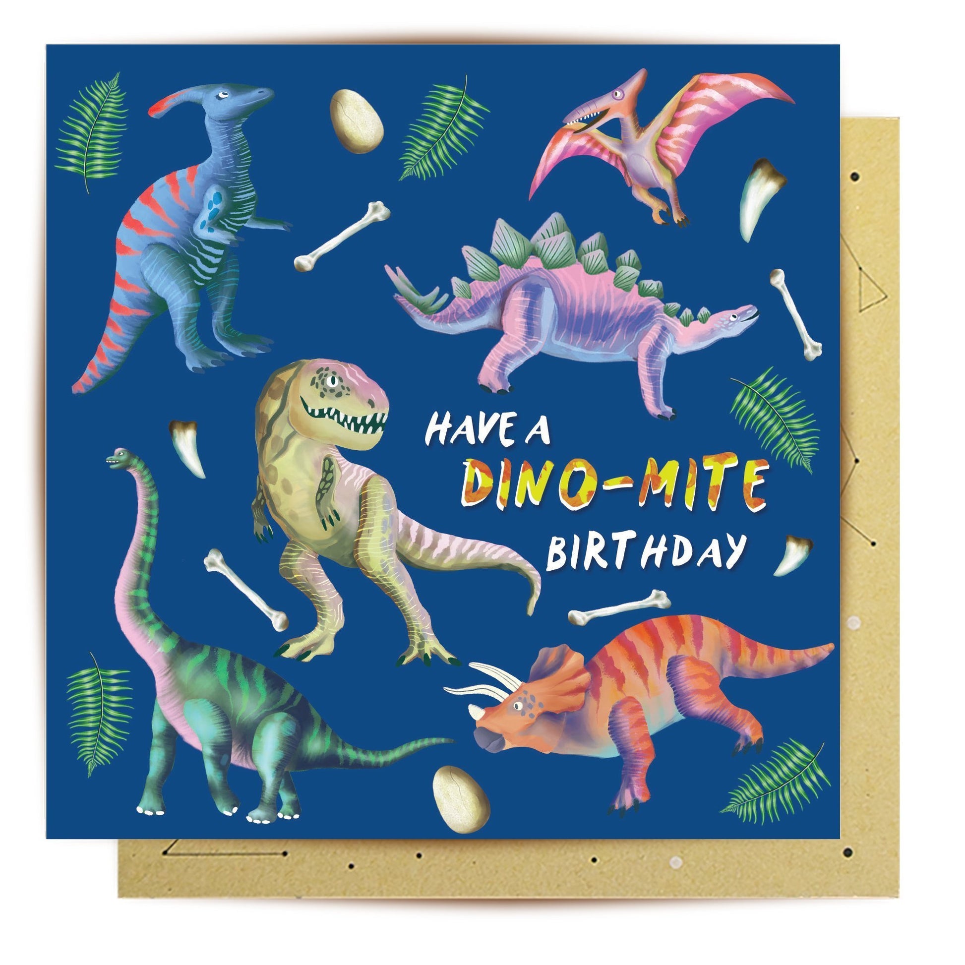 Dino-Mite Birthday Greeting Card - Mu Shop