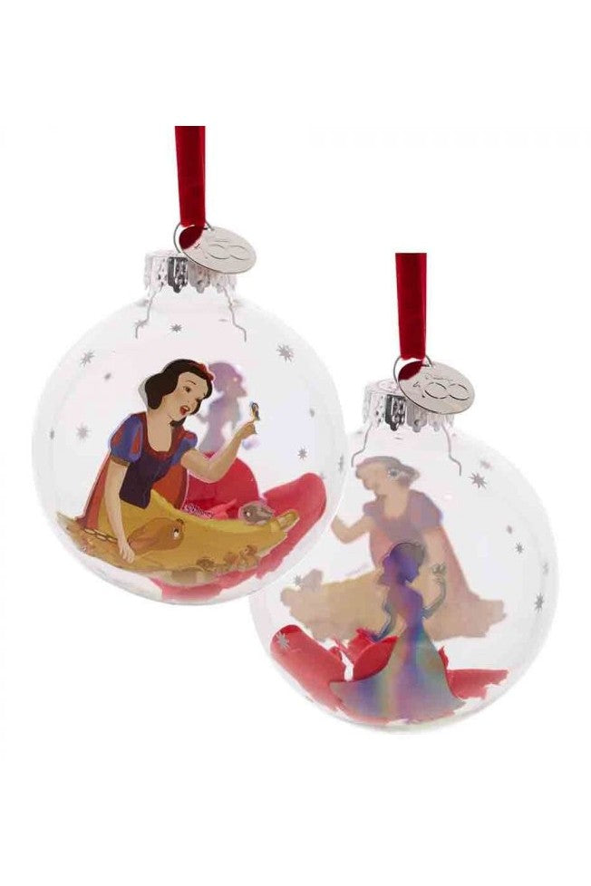 DISNEY 100 CHRISTMAS GLASS BAUBLE SNOW WHITE - Mu Shop