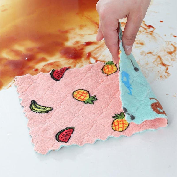 Double-Sided Cleaning Cloth - Pink/Green - Mu Shop