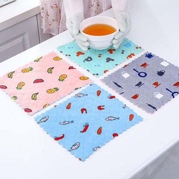 Double-Sided Cleaning Cloth - Pink/Green - Mu Shop