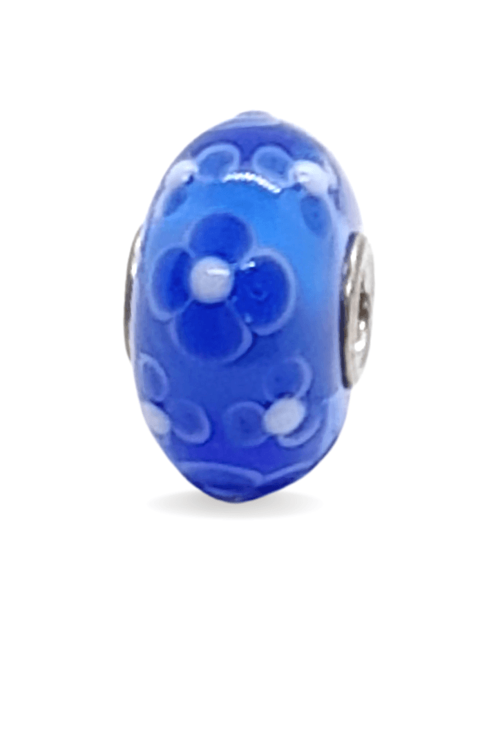 Floral Blue Unique Bead #1041 - Mu Shop