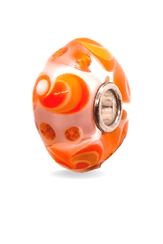 Floral Orange Unique Bead #1046 - Mu Shop