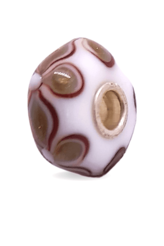 Floral White Unique Bead #1066 - Mu Shop