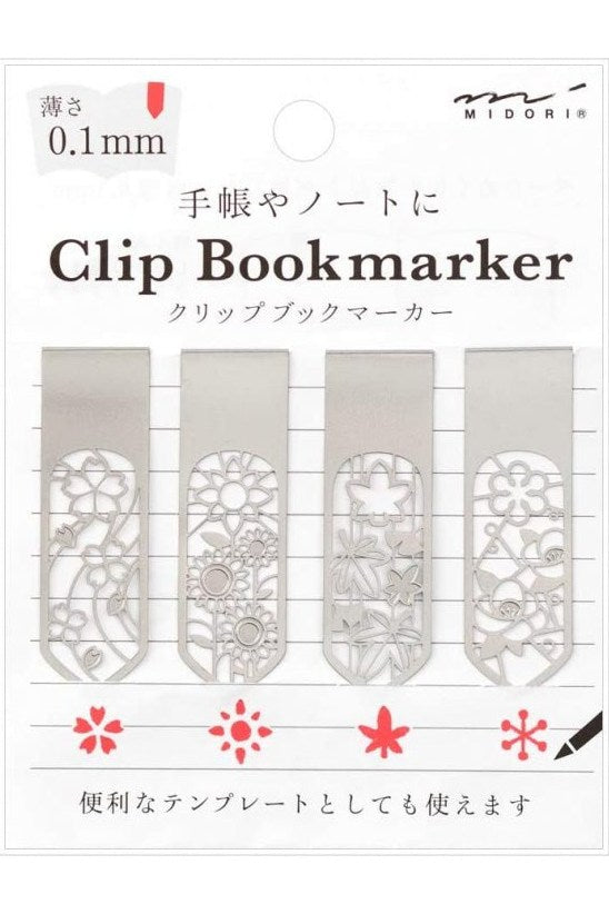 Flower Clip Bookmarks - Mu Shop