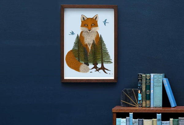 Fox in the Woods A4 Art Print - Mu Shop