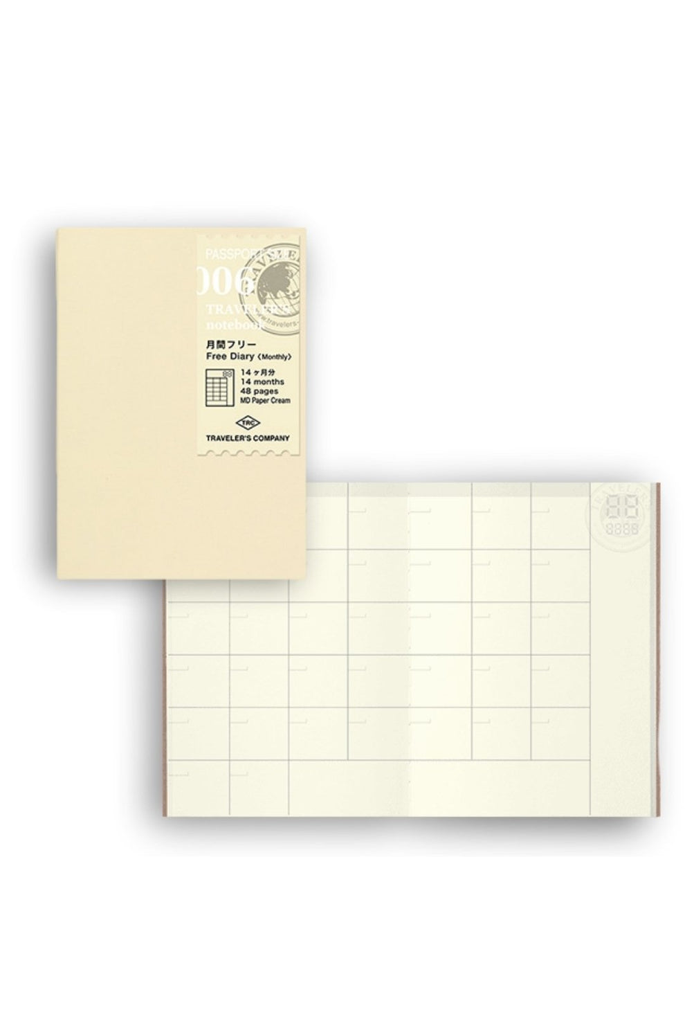 Free Diary (Monthly) 006 Traveler's Notebook Refill Passport Size ...
