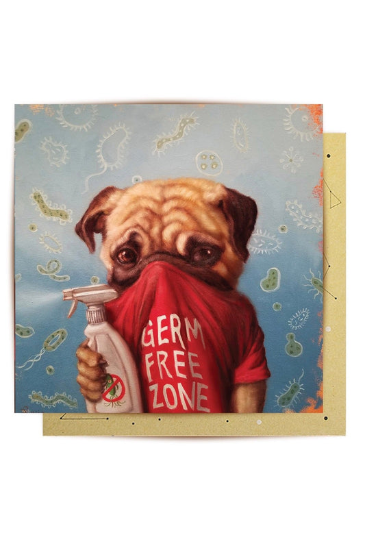 Germ Free Zone Greeting Card - Mu Shop