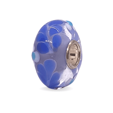 Glass Bead with Blue Latte Universal Unique Bead #1449 - Mu Shop