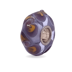 Glass Bead with Purple Wind Universal Unique Bead #1455 - Mu Shop