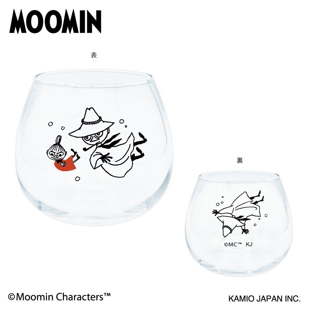 Glass cup Moomin Koron glass large capacity 495ml green - Mu Shop