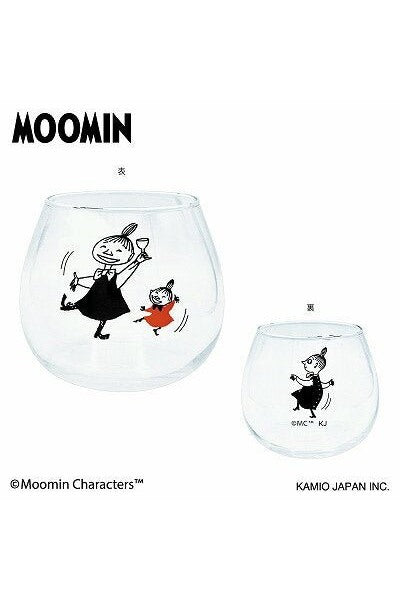 Glass cup Moomin Koron glass large capacity 495ml pink - Mu Shop