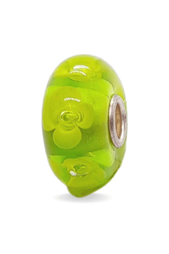 Green Floral Pattern Unique Bead #1281 - Mu Shop