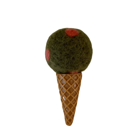 Green ice cream Brooch - Mu Shop