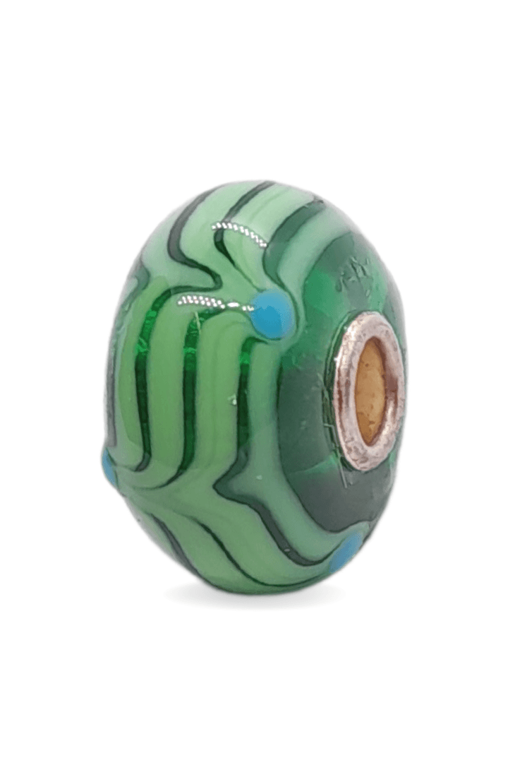 Green Pattern Unique Bead #1348 - Mu Shop