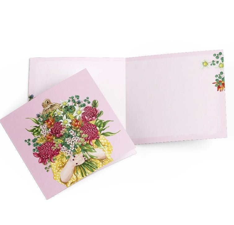 Greeting Card Girl Bouquet - Mu Shop