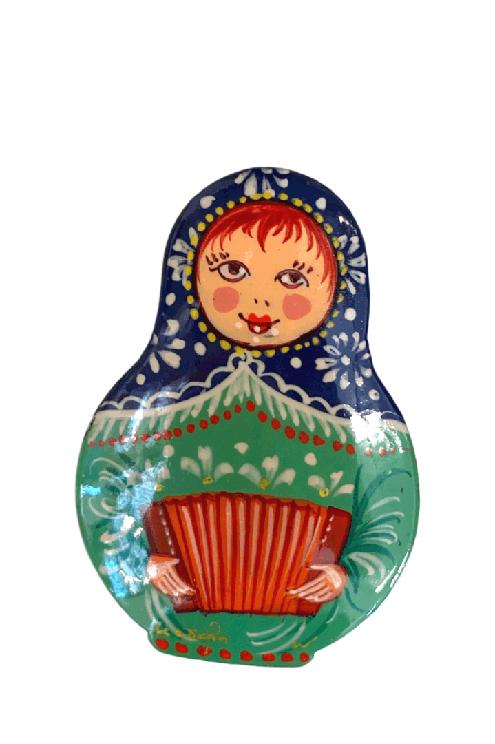 Handmade Russian Matryoshka Doll Pin - Mu Shop