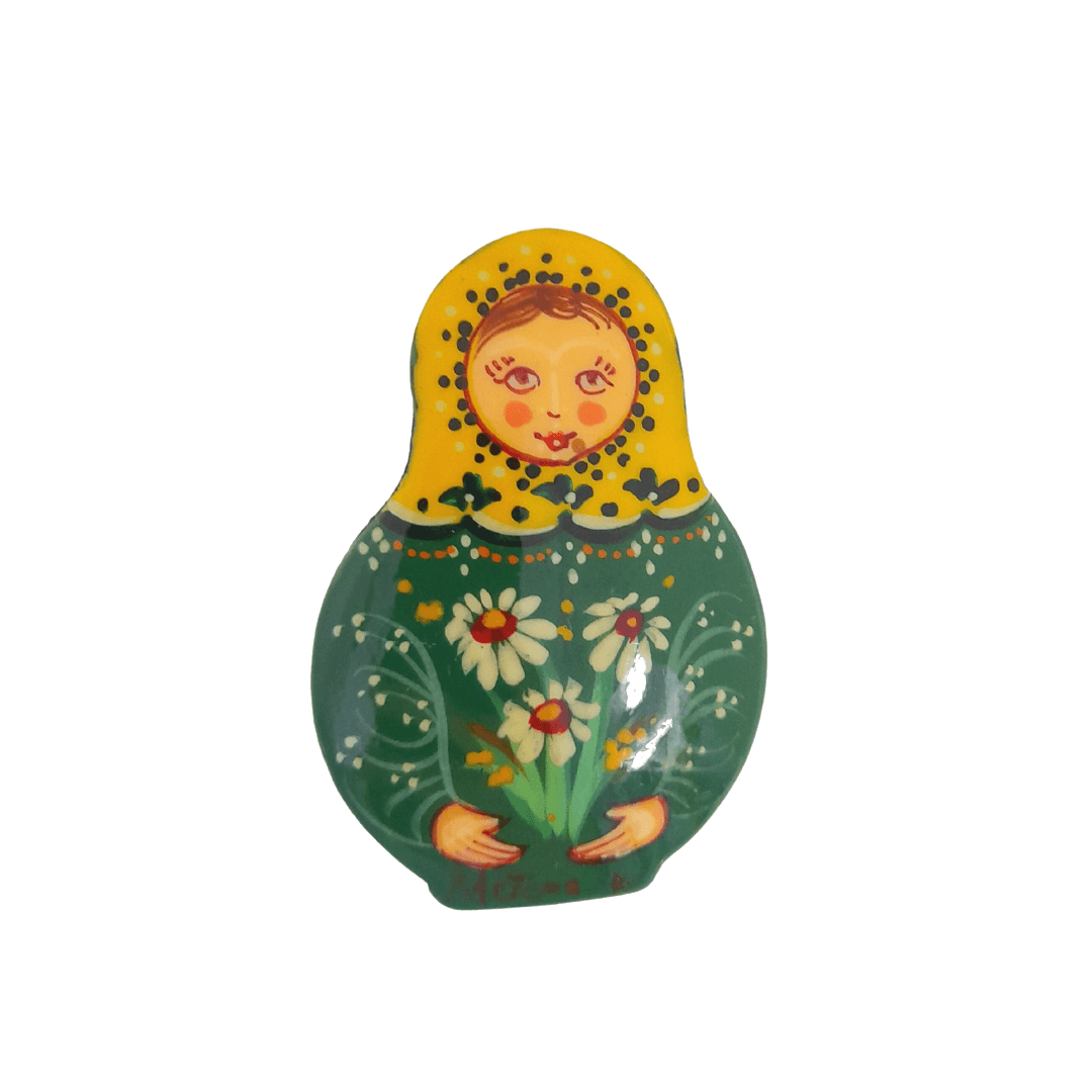 Handmade Russian Matryoshka Doll Pin - Mu Shop