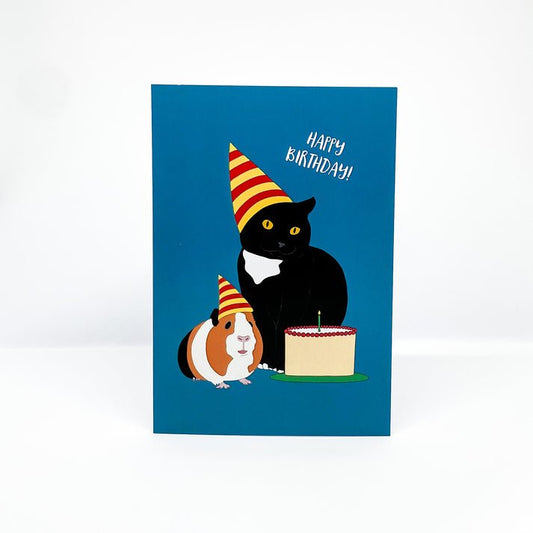 Happy Birthday Cat Card - Mu Shop